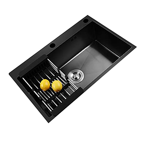 KWMAEEUID Küchenspülen Nano-Spüle Einzeltank-Edelstahlspüle Unterbauwaschbecken Haushaltsspüle Schwarze Nano-Beschichtung für Küchenbalkone/Schwarz/68 * 45 cm KWMAEEUID Küchenspülen Nano-Spüle Einzeltank-Edelstahlspüle Unterbauwaschbecken Haushaltsspüle Schwarze Nano-Beschichtung für Küchenbalkone/Schwarz/68 * 45 cm von KWMAEEUID