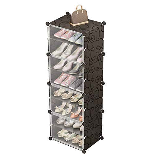 KWMAEEUID Mehrschichtiges, einfaches Schuhregal, platzsparend, für Schuhe, Stiefel, Organizer, Schrank, selbstgebautes Modul, Schuhschrank mit Tür, Wohnmöbel KWMAEEUID Mehrschichtiges, einfaches Schuhregal, platzsparend, für Schuhe, Stiefel, Organizer, Schrank, selbstgebautes Modul, Schuhschrank mit Tür, Wohnmöbel von KWMAEEUID