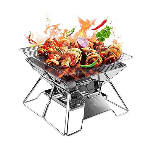 KWMAEEUID Mini tragbarer klappbarer Carbon-Grill für den Außenbereich, Holzkohle-Haushaltsgrill, Kleiner Edelstahl-Grill KWMAEEUID Mini tragbarer klappbarer Carbon-Grill für den Außenbereich, Holzkohle-Haushaltsgrill, Kleiner Edelstahl-Grill von KWMAEEUID