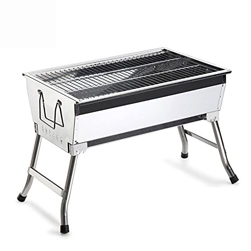 KWMAEEUID Outdoor-Grill für tragbaren Holzkohlegrill, Edelstahl-Herd, tragbarer Holzkohlegrill für den Außenbereich, zusammenklappbar KWMAEEUID Outdoor-Grill für tragbaren Holzkohlegrill, Edelstahl-Herd, tragbarer Holzkohlegrill für den Außenbereich, zusammenklappbar von KWMAEEUID