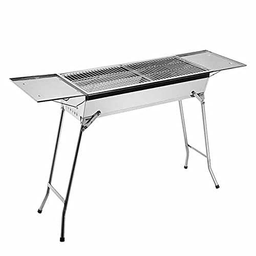KWMAEEUID Outdoor-Klappgrill, verdickter Edelstahl, großer Holzkohlegrill, quadratischer Picknick-Grill KWMAEEUID Outdoor-Klappgrill, verdickter Edelstahl, großer Holzkohlegrill, quadratischer Picknick-Grill von KWMAEEUID