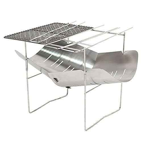 KWMAEEUID Robuster, tragbarer, Faltbarer Outdoor-Camping-Picknick-Grillrost aus Edelstahl, (Größe: STYLE2) von KWMAEEUID