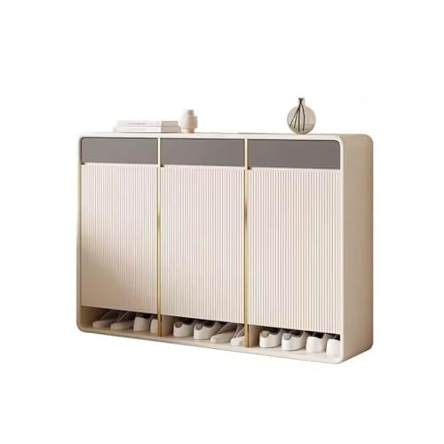 KWMAEEUID Schrank, Schuhschrank mit 3 Schubladen, Wohnzimmer, Eingangsbereich, Schuhschrank, Zuhause, cremefarbener Lagerschrank, Schuhschrank, Eingangsbereich, Schuhschrank KWMAEEUID Schrank, Schuhschrank mit 3 Schubladen, Wohnzimmer, Eingangsbereich, Schuhschrank, Zuhause, cremefarbener Lagerschrank, Schuhschrank, Eingangsbereich, Schuhschrank von KWMAEEUID