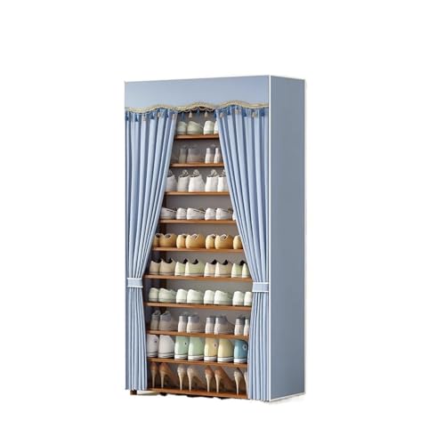 KWMAEEUID Schrank Oxford-Stoff-Schuhschrank, Heimtür, Schlafsaal, Lagerregal, Massivholz, mehrschichtig, Schuhregal, Eingangsschuhschrank (Größe: S) von KWMAEEUID