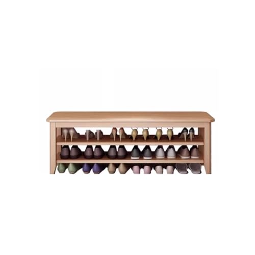 KWMAEEUID Schrank Schuhschrank Hauseingang Holzschuhregal Lagerung Multifunktionales Schuhregal Foyer Wickelschuhhocker Eingangsschuhschrank (Farbe: Natur, Größe: L) von KWMAEEUID