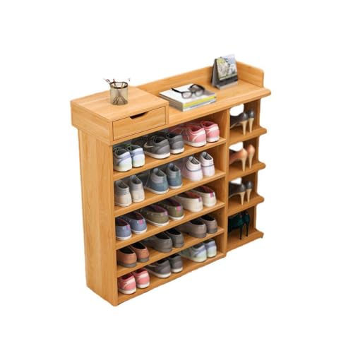 KWMAEEUID Schrank Schuhschrank Home Doorway Mehrschichtiges Schuhregal Moderner einfacher Eingangsschuhschrank Wohnzimmer Balkon Lagerregal Eingangsschuhschrank (Farbe: A, Größe: S80 cm) von KWMAEEUID