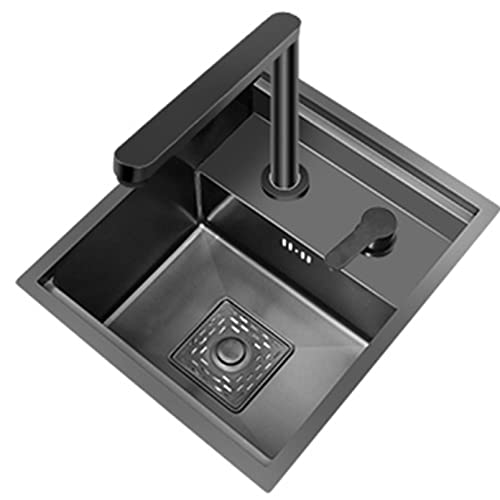 KWMAEEUID Spüle Barspüle +7 Typ Wasserhahn Edelstahl Verdeckte Küchenspüle mit Abdeckung Nakajima Unsichtbares kleines Einzelschlitz-Spülbecken/40 * 54 cm KWMAEEUID Spüle Barspüle +7 Typ Wasserhahn Edelstahl Verdeckte Küchenspüle mit Abdeckung Nakajima Unsichtbares kleines Einzelschlitz-Spülbecken/40 * 54 cm von KWMAEEUID