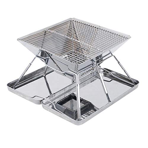 KWMAEEUID Tragbare Edelstahl-Klappgrill-Grill-Holzkohlegrills für Outdoor-Camping-Picknick-Werkzeuge KWMAEEUID Tragbare Edelstahl-Klappgrill-Grill-Holzkohlegrills für Outdoor-Camping-Picknick-Werkzeuge von KWMAEEUID