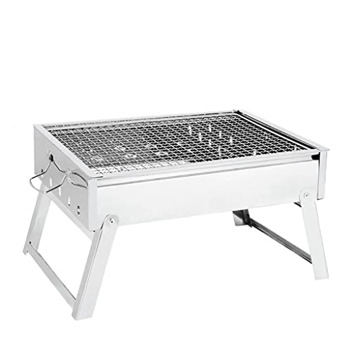 KWMAEEUID Trumpet Home Klappbarer Edelstahlgrill, Holzkohlegrillständer, tragbarer Campinggrill für den Außenbereich für Braten KWMAEEUID Trumpet Home Klappbarer Edelstahlgrill, Holzkohlegrillständer, tragbarer Campinggrill für den Außenbereich für Braten von KWMAEEUID