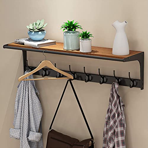 KWMAEEUID Wandgarderobe, Wandgarderobe mit Ablage und Schlüsselhalter für Kleiderstange mit Haken als Posthalter für Eingangsbereich, Küche KWMAEEUID Wandgarderobe, Wandgarderobe mit Ablage und Schlüsselhalter für Kleiderstange mit Haken als Posthalter für Eingangsbereich, Küche von KWMAEEUID