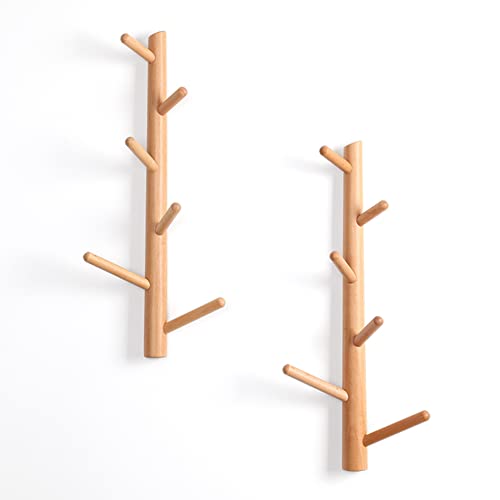 KWMAEEUID Wandgarderobe, wandmontierte vertikale Huthaken aus Holz, dekorativer Hängeaufbewahrungsorganisator für Eingangsbereich, Wohnzimmer, Schlafzimmer, Badezimmer, Küche KWMAEEUID Wandgarderobe, wandmontierte vertikale Huthaken aus Holz, dekorativer Hängeaufbewahrungsorganisator für Eingangsbereich, Wohnzimmer, Schlafzimmer, Badezimmer, Küche von KWMAEEUID