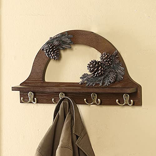 KWMAEEUID Wandgarderobe Wandgarderobe mit Regal – Hutablage aus Holz – Organizer für den Eingangsbereich mit Haken – Rustikale Wandgarderobe auf dem Bauernhof KWMAEEUID Wandgarderobe Wandgarderobe mit Regal – Hutablage aus Holz – Organizer für den Eingangsbereich mit Haken – Rustikale Wandgarderobe auf dem Bauernhof von KWMAEEUID