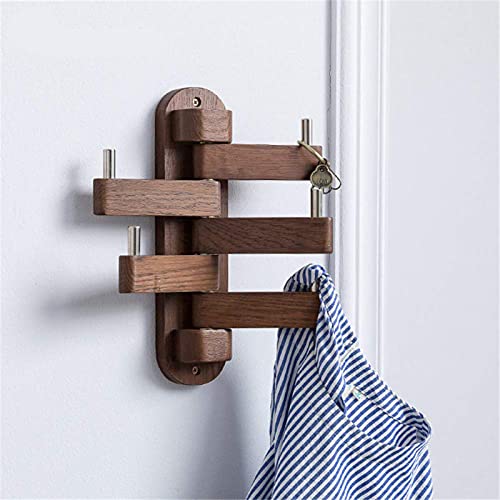 KWMAEEUID Wandmontierter Garderobendrehrahmen mit robustem, klappbarem Handtuchhalter mit Dreifachschwinge, einfacher, kreativer Wohnzimmer-Kleiderbügel, abgerundete Ecken, sicherer und la von KWMAEEUID