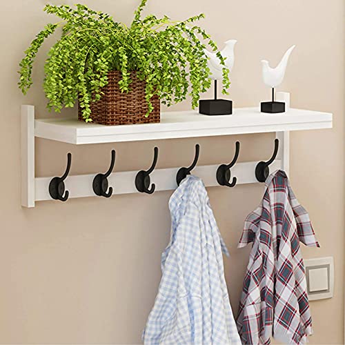 KWMAEEUID Wandmontierter Garderobenhaken mit Regal für den Eingangsbereich, Wandregal für Flur, Badezimmer, Wohnzimmer, Schlafzimmer KWMAEEUID Wandmontierter Garderobenhaken mit Regal für den Eingangsbereich, Wandregal für Flur, Badezimmer, Wohnzimmer, Schlafzimmer von KWMAEEUID