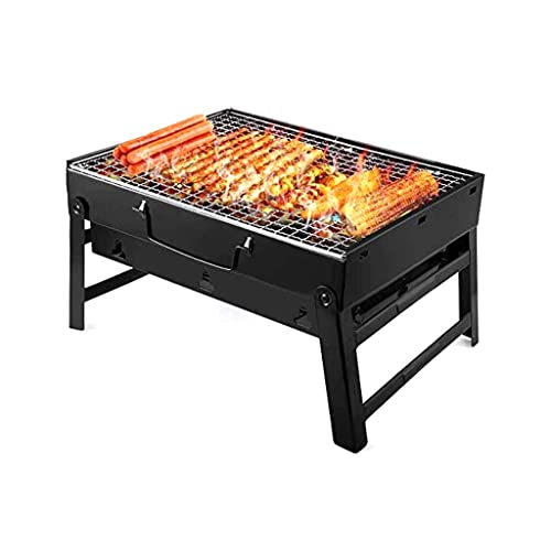 KWMAEEUID Zusammenklappbarer tragbarer Grill, Holzkohlegrill, Edelstahl, kleine Mini-Werkzeugsätze für Kochen im Freien, Camping, Picknick, Strand KWMAEEUID Zusammenklappbarer tragbarer Grill, Holzkohlegrill, Edelstahl, kleine Mini-Werkzeugsätze für Kochen im Freien, Camping, Picknick, Strand von KWMAEEUID
