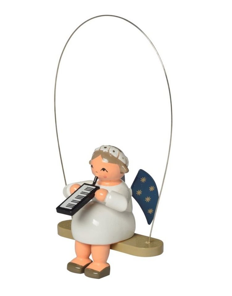 KWO Kunstgewerbe-Werkstätten Olbernhau GmbH Christbaumschmuck Miniaturfigur Schaukelengel mit Melodica BxTxH= 3x5x9cm NEU von KWO Kunstgewerbe-Werkstätten Olbernhau GmbH