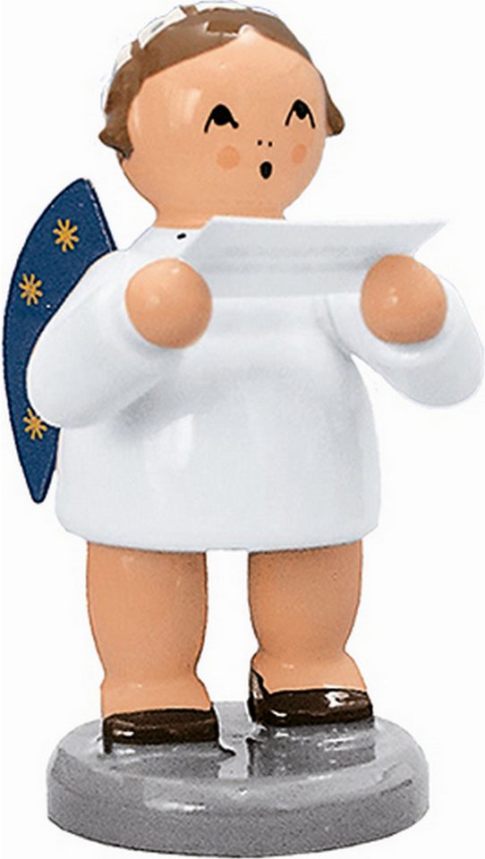 KWO Kunstgewerbe-Werkstätten Olbernhau GmbH Dekofigur KWO - Engel mit Notenblatt, Holzkunst, 5cm von KWO Kunstgewerbe-Werkstätten Olbernhau GmbH