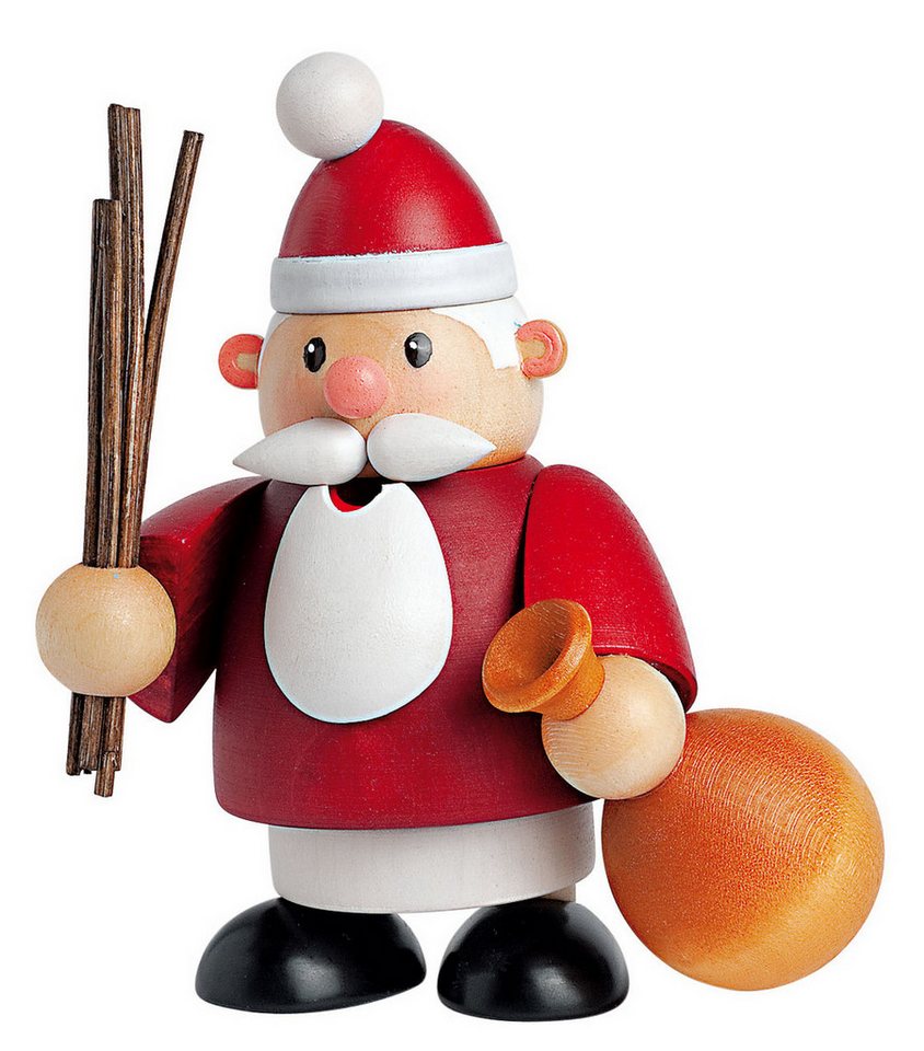 KWO Kunstgewerbe-Werkstätten Olbernhau GmbH Dekofigur KWO - Räuchermann Weihnachtsmann, mini, Holzkunst, 10cm von KWO Kunstgewerbe-Werkstätten Olbernhau GmbH