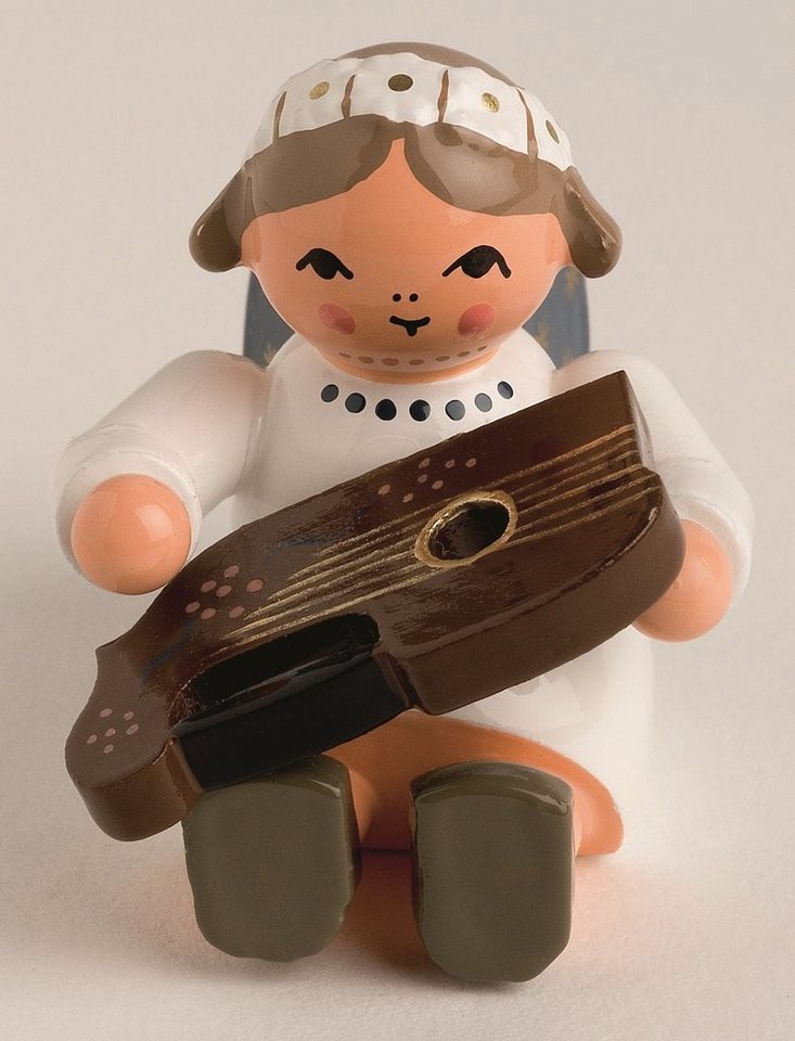 KWO Kunstgewerbe-Werkstätten Olbernhau GmbH Engelfigur Miniaturfigur Engel mit Zither BxTxH= 3x3,5x3cm NEU von KWO Kunstgewerbe-Werkstätten Olbernhau GmbH