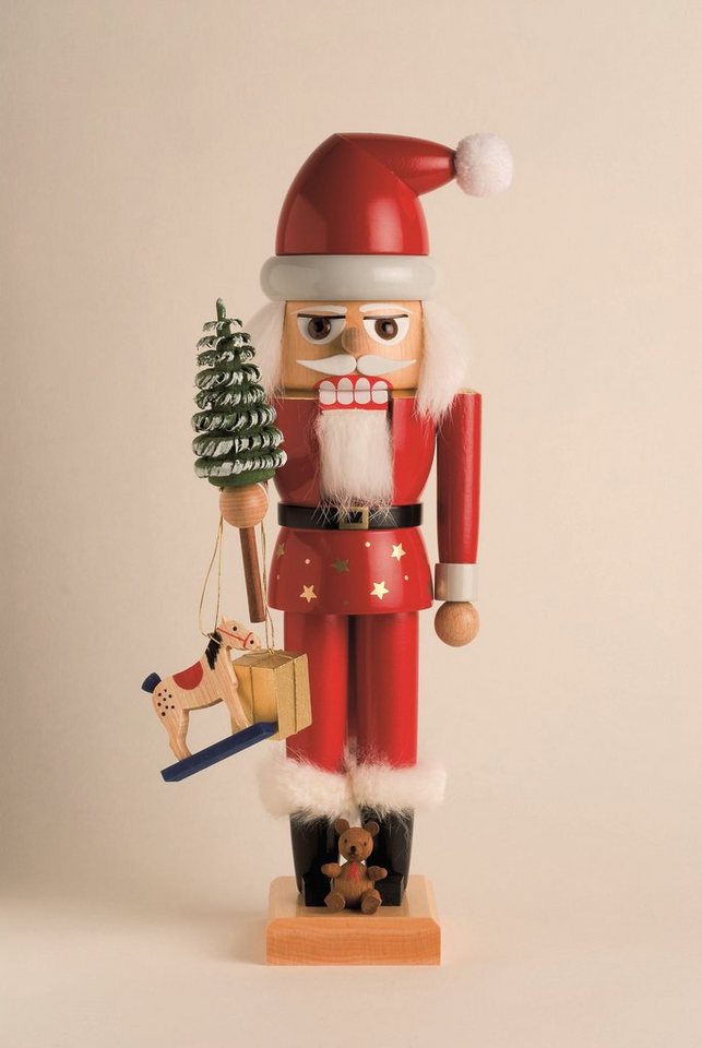 KWO Kunstgewerbe-Werkstätten Olbernhau GmbH Nussknacker Nußknacker Weihnachtsmann mit Baum BxTxH= 10x10x29cm NEU von KWO Kunstgewerbe-Werkstätten Olbernhau GmbH