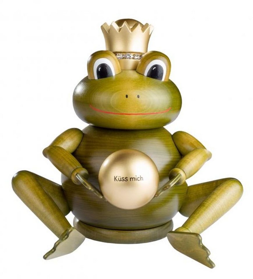 KWO Kunstgewerbe-Werkstätten Olbernhau GmbH Räuchermännchen Räuchermann Froschkönig mit Goldkugel BxTxH= 17x14x15cm NEU von KWO Kunstgewerbe-Werkstätten Olbernhau GmbH