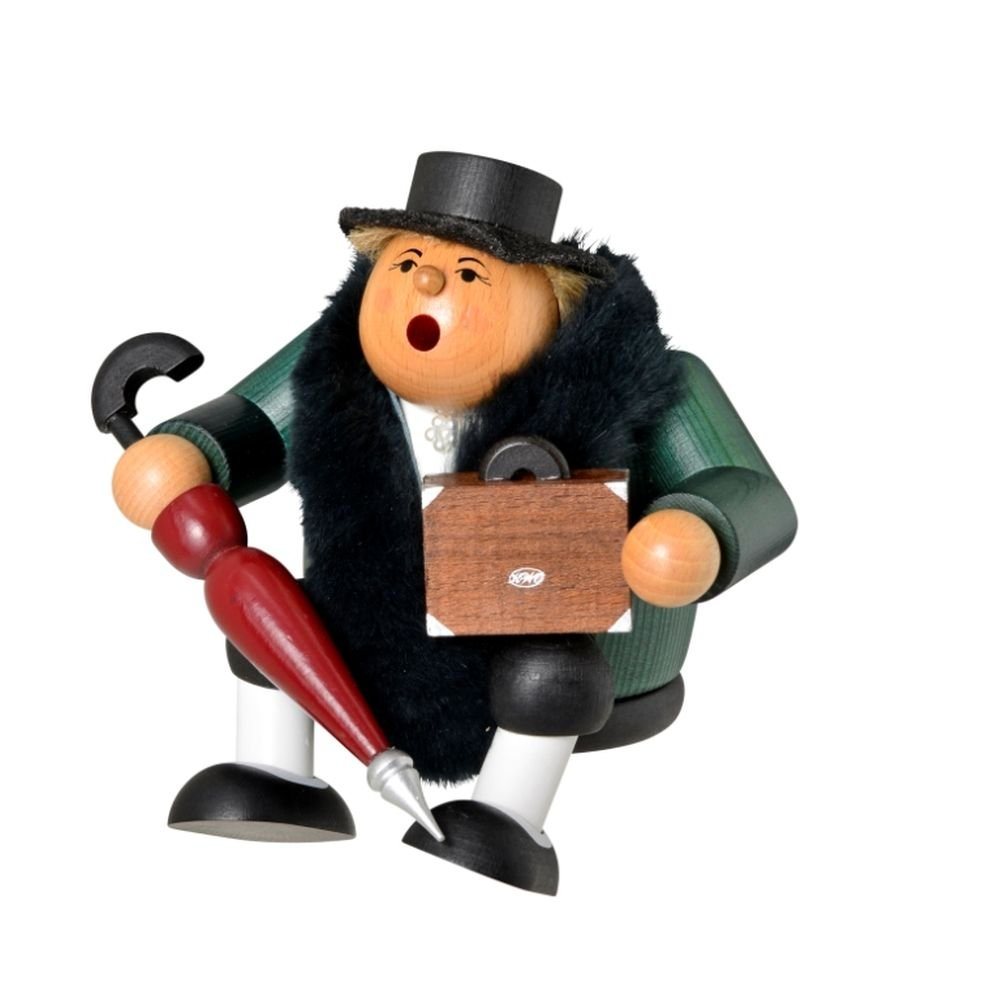 KWO Kunstgewerbe-Werkstätten Olbernhau GmbH Räuchermännchen Räuchermann Kantenhocker Reisetante BxTxH= 13x13x16cm NEU von KWO Kunstgewerbe-Werkstätten Olbernhau GmbH