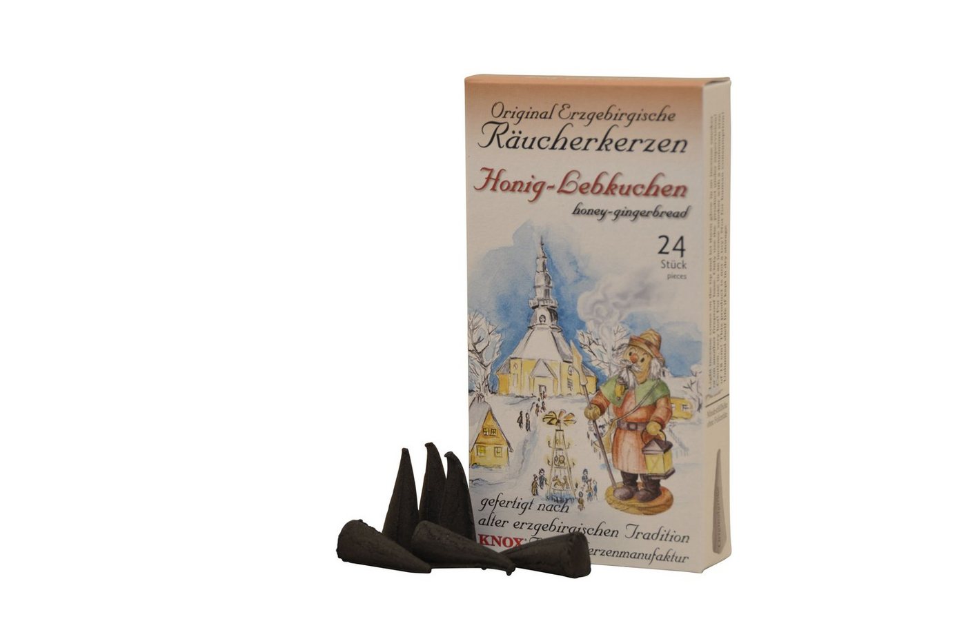 KWO Kunstgewerbe-Werkstätten Olbernhau GmbH Räuchermännchen Zubehör Räucherkerzen Honig-Lebkuchen BxTxH= 6,5x2x12,5cm NEU von KWO Kunstgewerbe-Werkstätten Olbernhau GmbH