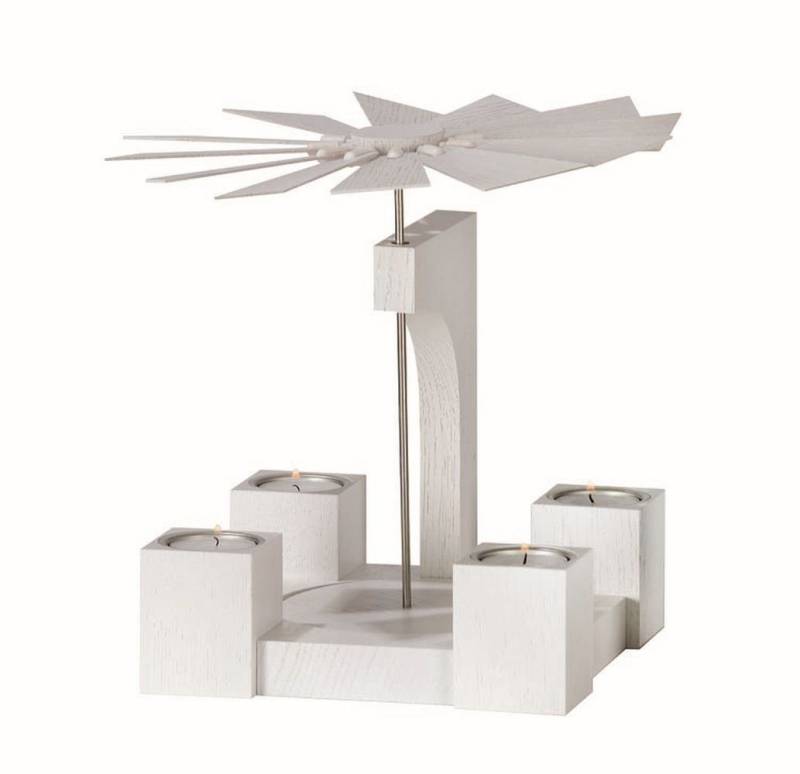 KWO Kunstgewerbe-Werkstätten Olbernhau GmbH Weihnachtspyramide Tischpyramide ohne Bestückung weiß BxTxH= 19,5x19,5x19cm NEU von KWO Kunstgewerbe-Werkstätten Olbernhau GmbH