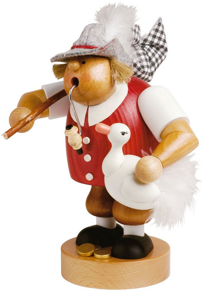 KWO Kunstgewerbe Werkstätten Räuchermännchen KWO Räuchermann Hans im Glück, Handarbeit aus dem Erzgebirge von KWO Kunstgewerbe Werkstätten
