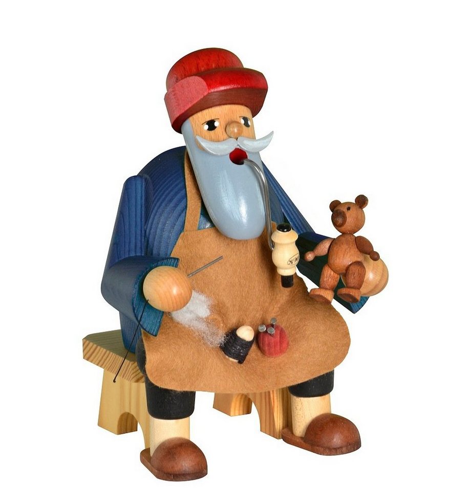 KWO Kunstgewerbe Werkstätten Räuchermännchen Räuchermann Kantenhocker Teddymacher, Handarbeit aus dem Erzgebirge von KWO Kunstgewerbe Werkstätten