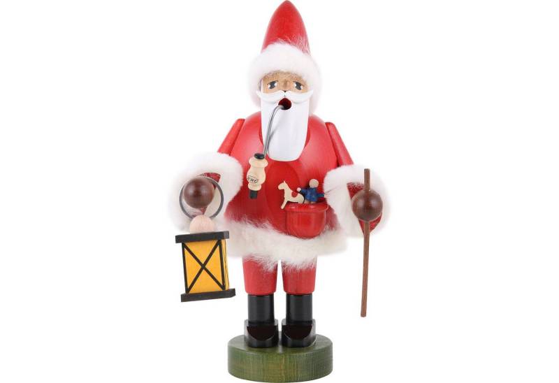 KWO Kunstgewerbe Werkstätten Räuchermännchen Weihnachtsmann mit Laterne (21cm) Räuchermann von KWO von KWO Kunstgewerbe Werkstätten
