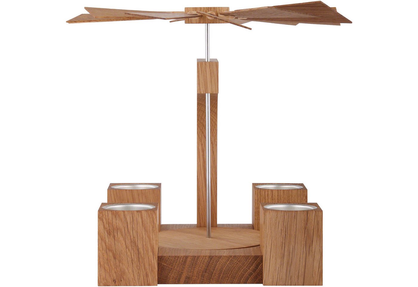 KWO Kunstgewerbe Werkstätten Weihnachtspyramide 1-stöckige Pyramide Eiche natur modern ohne Bestückung (24cm) von KWO von KWO Kunstgewerbe Werkstätten
