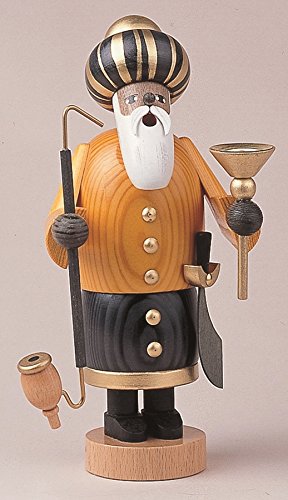 Rudolphs Schatzkiste Räuchermann Melchior BxTxH= 10x9x22cm NEU Rauchen Rauchfigur Rauchmann Räucherfigur Räucherkerze Smoker Kerze Figur Mann Holz Seiffen Erzgebirge Holz Schnee Dekoration von Rudolphs Schatzkiste