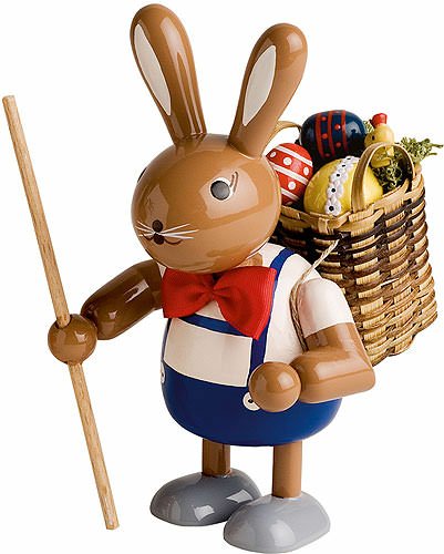 KWO Olbernhau 42041 Hase mit Tragekorb, 11 cm von KWO Olbernhau