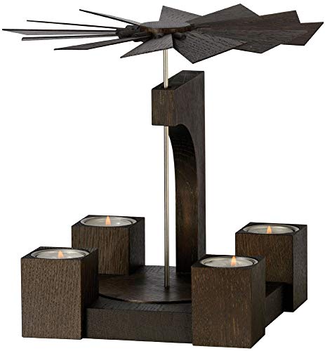 KWO Olbernhau 70066 Pyramide Mooreiche lackiert, 19 cm von KWO