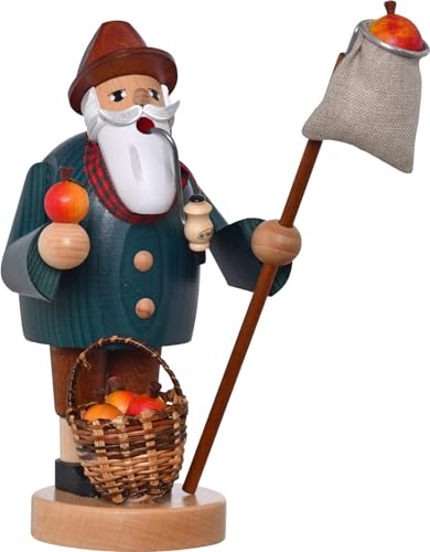 KWO Räuchermann Apfelpflücker - 21137 - Höhe: 19 cm - Handarbeit aus dem Erzgebirge von KWO