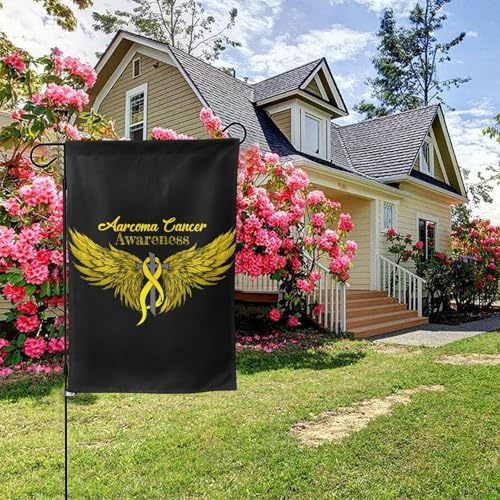 Aarcoma Cancer Awareness Doppelseitige Gartenflagge, 28 x 40 Zoll, Hof-Außendekoration von KWQDOZF