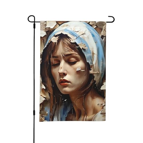 Abstraktes weibliches Wandbild-Poster, Stil A, doppelseitige Gartenflagge, 30,5 x 45,7 cm, Hof-Außendekoration Abstraktes weibliches Wandbild-Poster, Stil A, doppelseitige Gartenflagge, 30,5 x 45,7 cm, Hof-Außendekoration von KWQDOZF