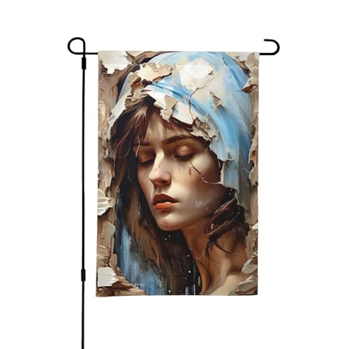 Abstraktes weibliches Wandbild-Poster, Stil B, doppelseitige Gartenflagge, 30,5 x 45,7 cm, Hof-Außendekoration Abstraktes weibliches Wandbild-Poster, Stil B, doppelseitige Gartenflagge, 30,5 x 45,7 cm, Hof-Außendekoration von KWQDOZF