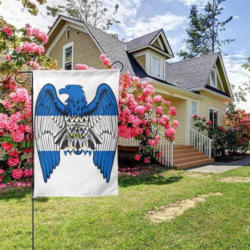 Adler Nicaraguanische Flagge Doppelseitig 28x40 Zoll Hof Außendekoration von KWQDOZF
