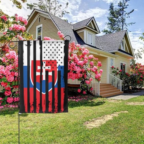 Amerika Slowakische Flagge Doppelseitig 28x40 Zoll Hof Außendekoration Amerika Slowakische Flagge Doppelseitig 28x40 Zoll Hof Außendekoration von KWQDOZF
