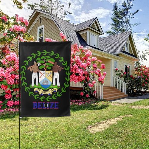 Belizean Emblem doppelseitige Gartenflagge, 28 x 40 Zoll Hof-Außendekoration Belizean Emblem doppelseitige Gartenflagge, 28 x 40 Zoll Hof-Außendekoration von KWQDOZF