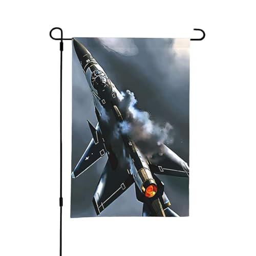 F-22 Raptor Jet Fighter Doppelseitige Gartenflagge, 12 x 18 Zoll Hof-Außendekoration von KWQDOZF