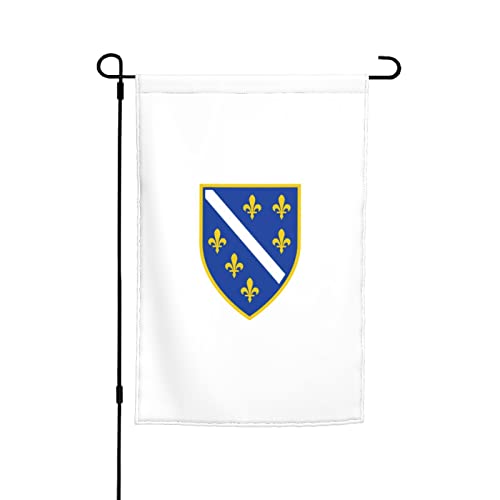 Flagge von Bosnien und Herzegowina (1992–1998) Gartenflagge, 30,5 x 45,7 cm, doppelseitige Gartenflaggen für den Außenbereich, vertikale Flagge, Hof, Rasen, Außendekoration von KWQDOZF