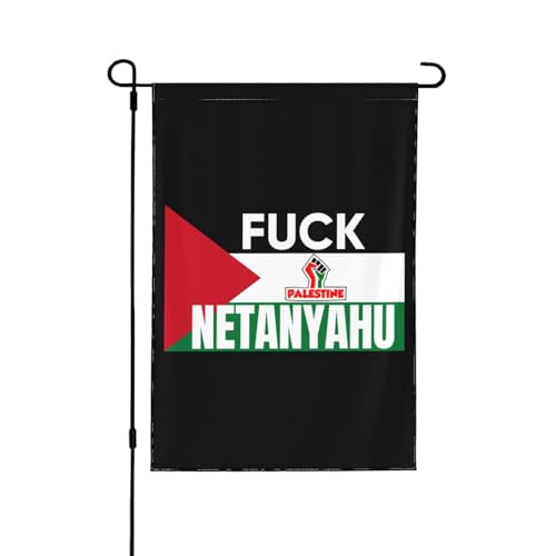 Fuck Netanyahu Gartenflagge 28x40Israel Yard Sign Free Palestine Hausflagge Kein Flaggenständer Doppelseitig von KWQDOZF