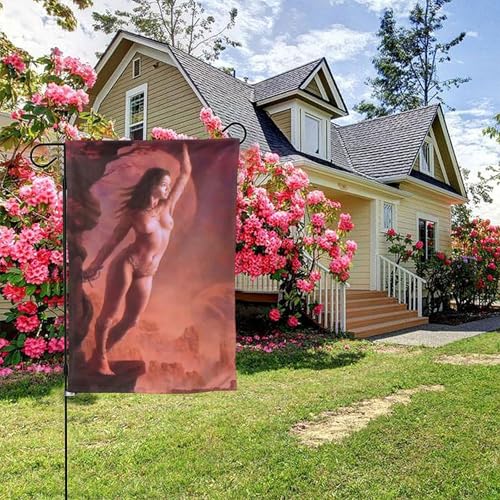Griechische Mythologie Götter Poster Stil Eine doppelseitige Gartenflagge, 28x40 Zoll Hof-Außendekoration von KWQDOZF