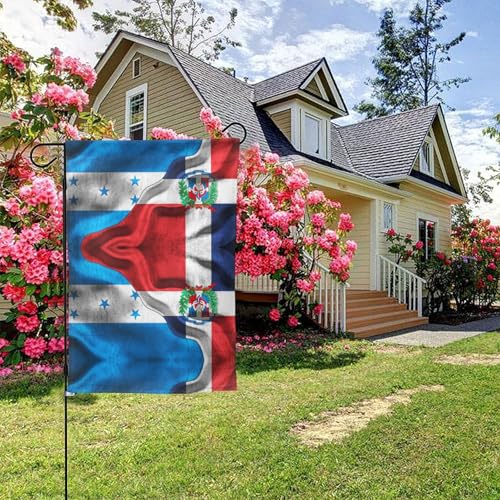 Honduraner Honduras Flagge Dominikanische Republik Flagge Doppelseitig 28x40 Zoll Hof Außendekoration Honduraner Honduras Flagge Dominikanische Republik Flagge Doppelseitig 28x40 Zoll Hof Außendekoration von KWQDOZF
