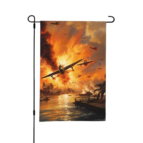 Japanischer Angriff auf Pearl Harbor, Poster, Stil B, doppelseitige Gartenflagge, 30,5 x 45,7 cm, Hof-Außendekoration Japanischer Angriff auf Pearl Harbor, Poster, Stil B, doppelseitige Gartenflagge, 30,5 x 45,7 cm, Hof-Außendekoration von KWQDOZF