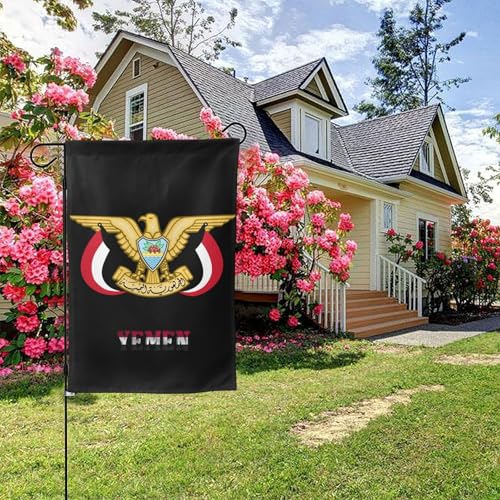 Jemen Emblem doppelseitige Gartenflagge, 28 x 40 Zoll Hof-Außendekoration Jemen Emblem doppelseitige Gartenflagge, 28 x 40 Zoll Hof-Außendekoration von KWQDOZF