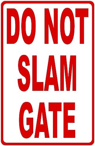 KWQDOZF Aluminium & Blechschild DoSlam Gate Warnschild 8x12 Zoll Industrie-Stil, Farbe K721 KWQDOZF Aluminium & Blechschild DoSlam Gate Warnschild 8x12 Zoll Industrie-Stil, Farbe K721 von KWQDOZF
